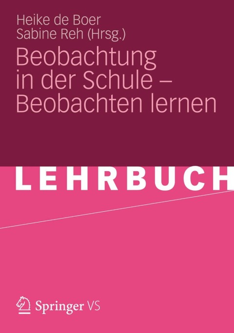 Cover image for book Beobachtung in der Schule – Beobachten lernen