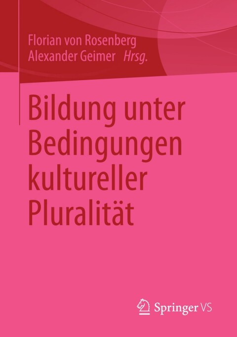 Cover image for book Bildung unter Bedingungen kultureller Pluralität