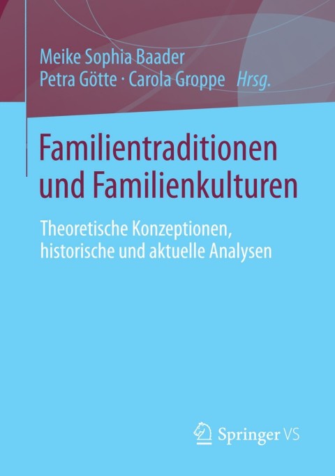 Cover image for book Familientraditionen und Familienkulturen