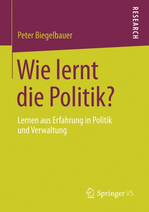 Cover image for book Wie lernt die Politik?