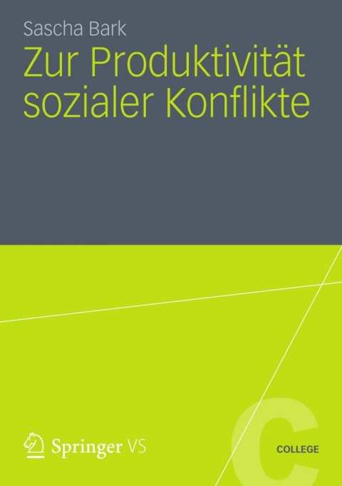Cover image for book Zur Produktivität sozialer Konflikte