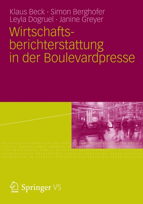 Cover image for book Wirtschaftsberichterstattung in der Boulevardpresse