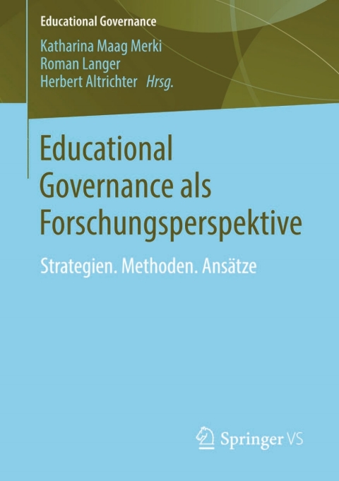 Cover image for book Educational Governance als Forschungsperspektive