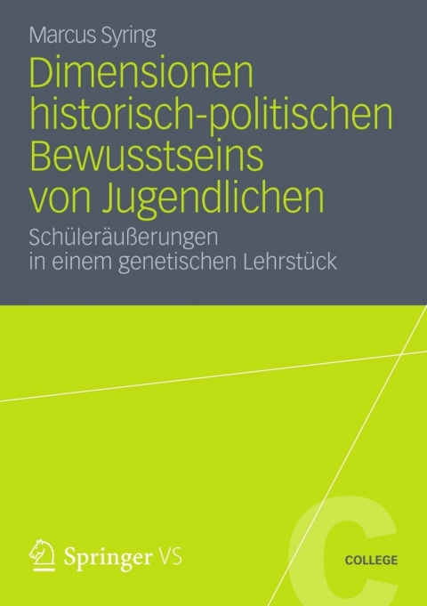 Cover image for book Dimensionen historisch-politischen Bewusstseins von Jugendlichen