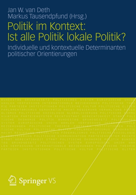Cover image for book Politik im Kontext: Ist alle Politik lokale Politik?