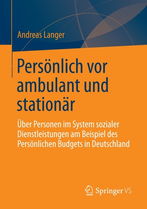 Cover image for book Persönlich vor ambulant und stationär