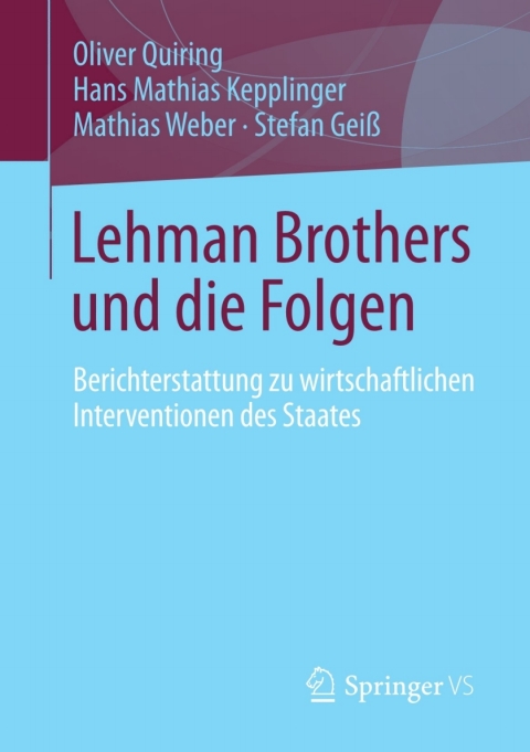 Cover image for book Lehman Brothers und die Folgen