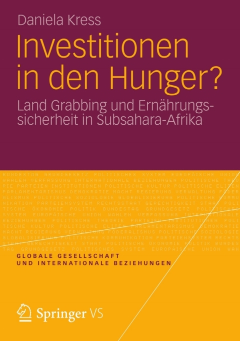 Cover image for book Investitionen in den Hunger?