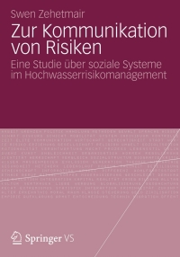Cover image: Zur Kommunikation von Risiken 9783531193113