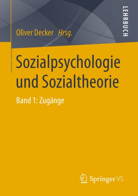 Cover image for book Sozialpsychologie und Sozialtheorie