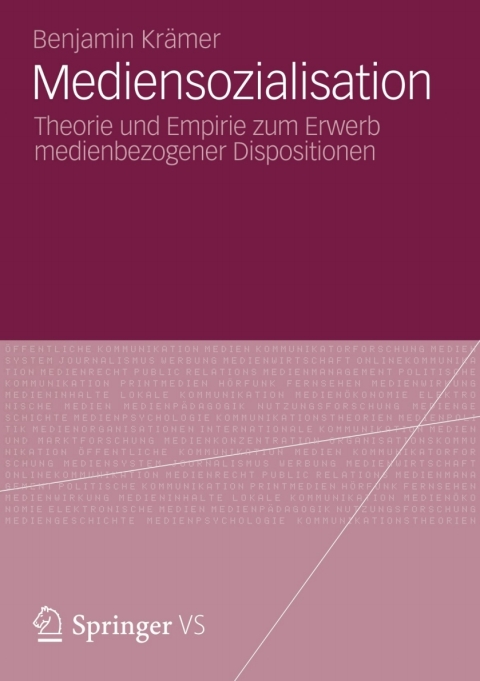 Cover image for book Mediensozialisation