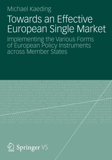 Cover image for book Towards an Effective European Single Market