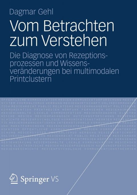 Cover image for book Vom Betrachten zum Verstehen