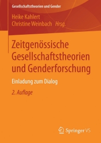 Cover image: Zeitgenössische Gesellschaftstheorien und Genderforschung 2nd edition 9783531199368