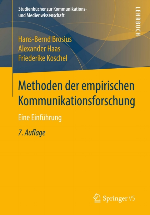 Cover image for book Methoden der empirischen Kommunikationsforschung