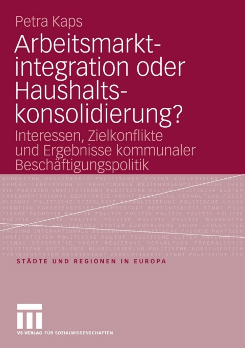Cover image for book Arbeitsmarktintegration oder Haushaltskonsolidierung?