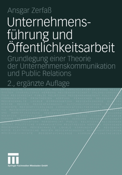 Cover image for book Unternehmensführung und Öffentlichkeitsarbeit