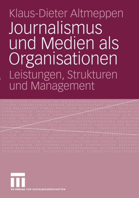 Cover image for book Journalismus und Medien als Organisationen