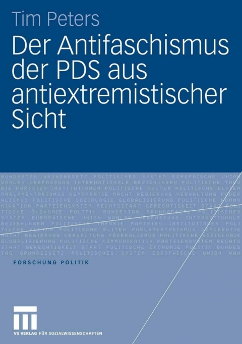Cover image for book Der Antifaschismus der PDS aus antiextremistischer Sicht