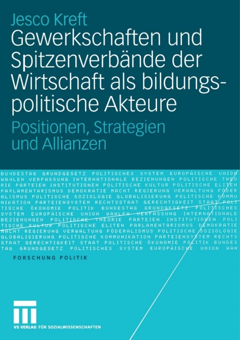 Cover image for book Gewerkschaften und Spitzenverbände der Wirtschaft als bildungspolitische Akteure