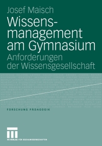 Cover image: Wissensmanagement am Gymnasium 9783531148793