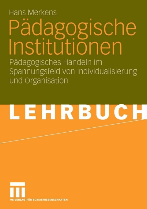 Cover image for book Pädagogische Institutionen