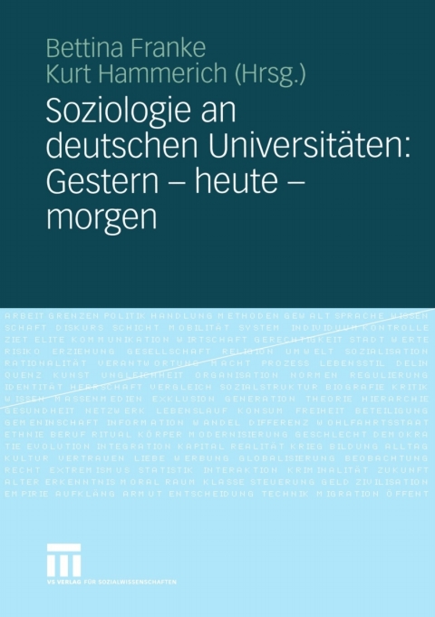 Cover image for book Soziologie an deutschen Universitäten: Gestern - heute - morgen
