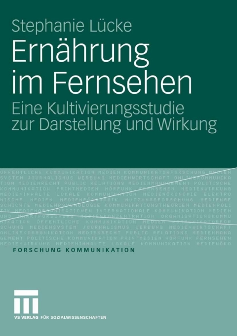 Cover image for book Ernährung im Fernsehen