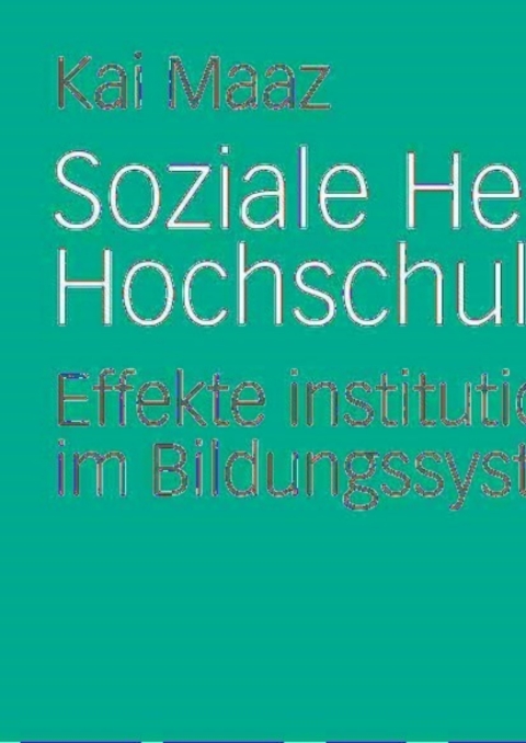 Cover image for book Soziale Herkunft und Hochschulzugang