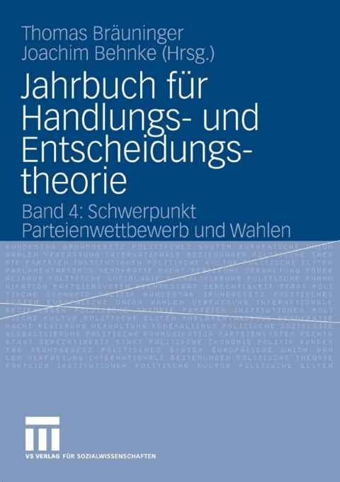Cover image for book Jahrbuch für Handlungs- und Entscheidungstheorie
