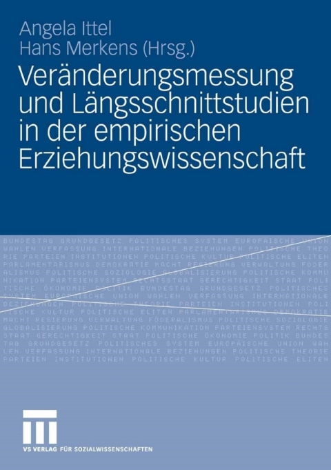 Cover image for book Veränderungsmessung und Längsschnittstudien in der empirischen Erziehungswissenschaft