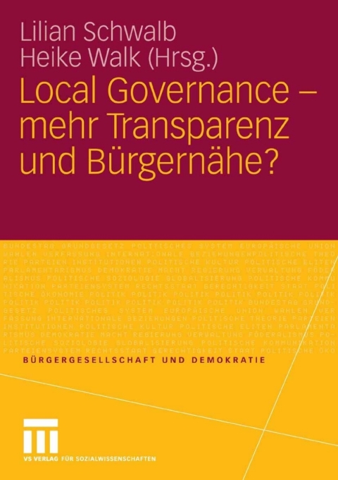 Cover image for book Local Governance - mehr Transparenz und Bürgernähe?
