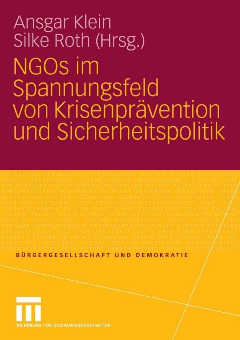 Cover image for book NGOs im Spannungsfeld von Krisenprävention und Sicherheitspolitik