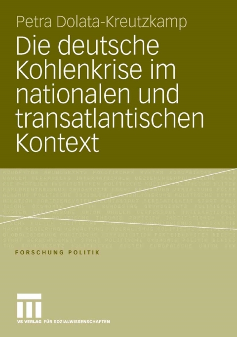 Cover image for book Die deutsche Kohlenkrise im nationalen und transatlantischen Kontext