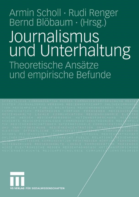 Cover image for book Journalismus und Unterhaltung