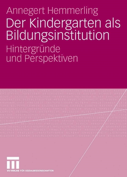 Cover image for book Der Kindergarten als Bildungsinstitution