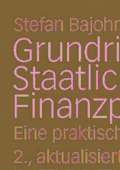 Cover image for book Grundriss Staatliche Finanzpolitik