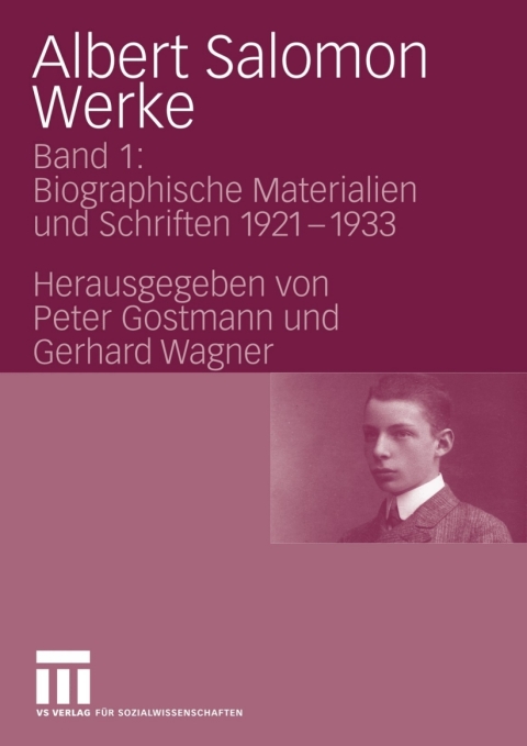 Cover image for book Albert Salomon Werke