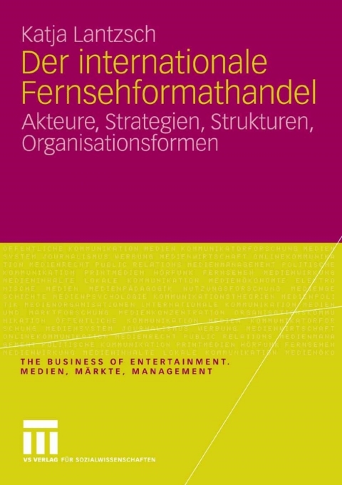 Cover image for book Der internationale Fernsehformathandel