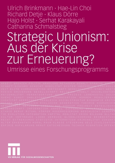 Cover image for book Strategic Unionism: Aus der Krise zur Erneuerung?