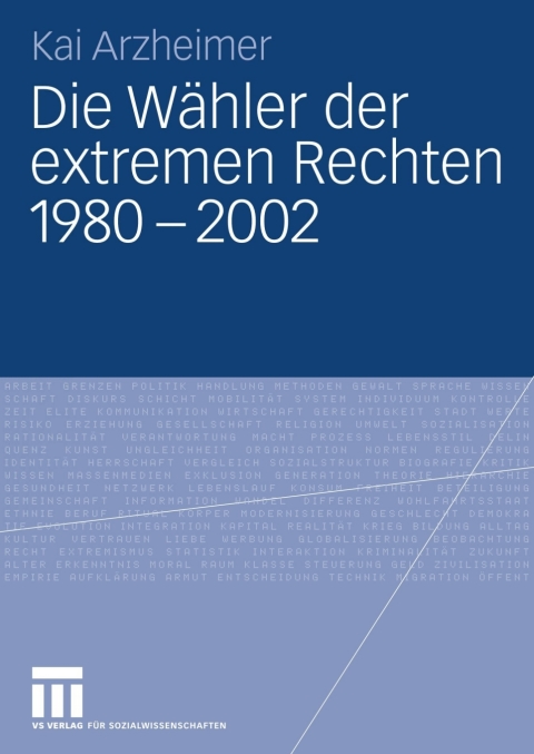 Cover image for book Die Wähler der extremen Rechten 1980 - 2002