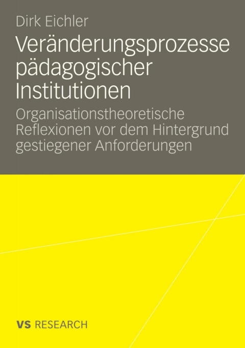 Cover image for book Veränderungsprozesse pädagogischer Institutionen