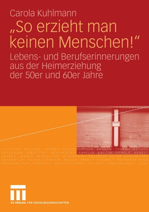 Cover image for book "So erzieht man keinen Menschen!"