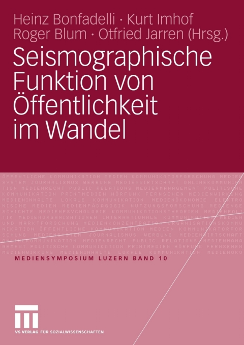 Cover image for book Seismographische Funktion von Öffentlichkeit im Wandel