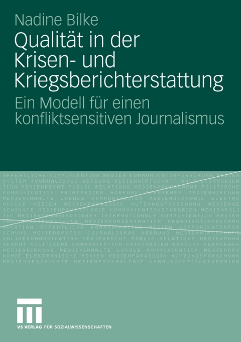 Cover image for book Qualität in der Krisen- und Kriegsberichterstattung