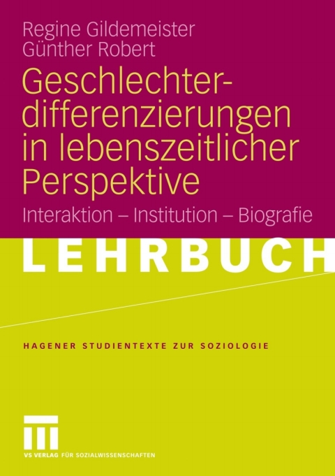 Cover image for book Geschlechterdifferenzierungen in lebenszeitlicher Perspektive