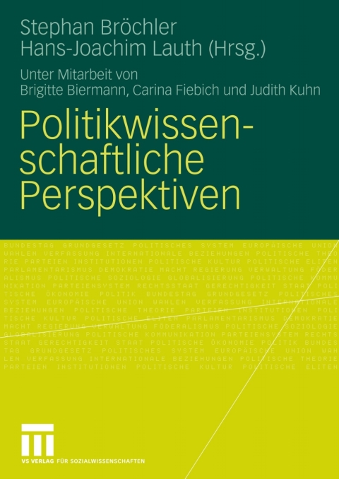 Cover image for book Politikwissenschaftliche Perspektiven