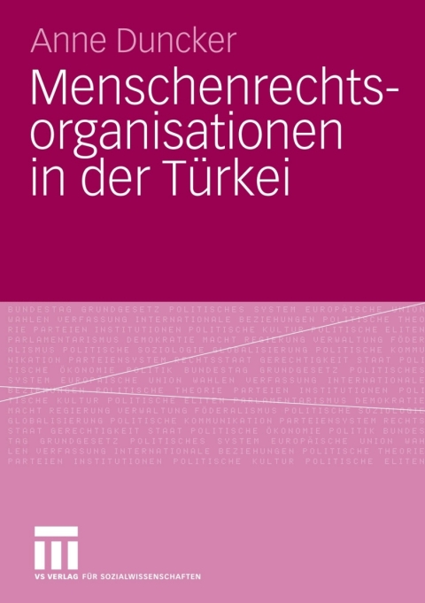 Cover image for book Menschenrechtsorganisationen in der Türkei