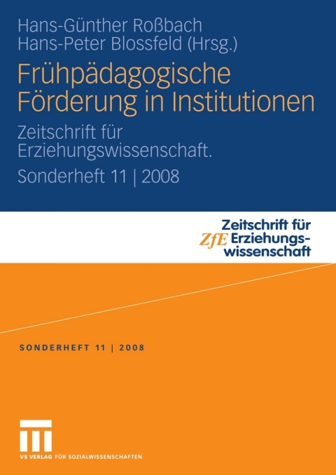 Cover image for book Frühpädagogische Förderung in Institutionen
