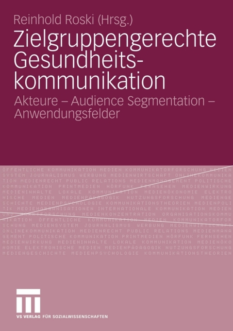 Cover image for book Zielgruppengerechte Gesundheitskommunikation